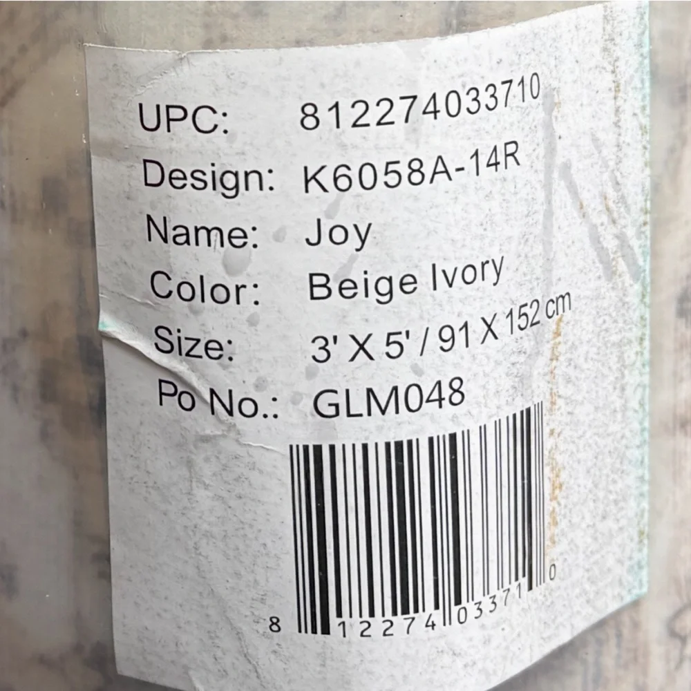 REALLIFE RUGS NWT Machine Washable Padded Joy Area Rug -Beige/Ivory -3x5 - Picture 10 of 10